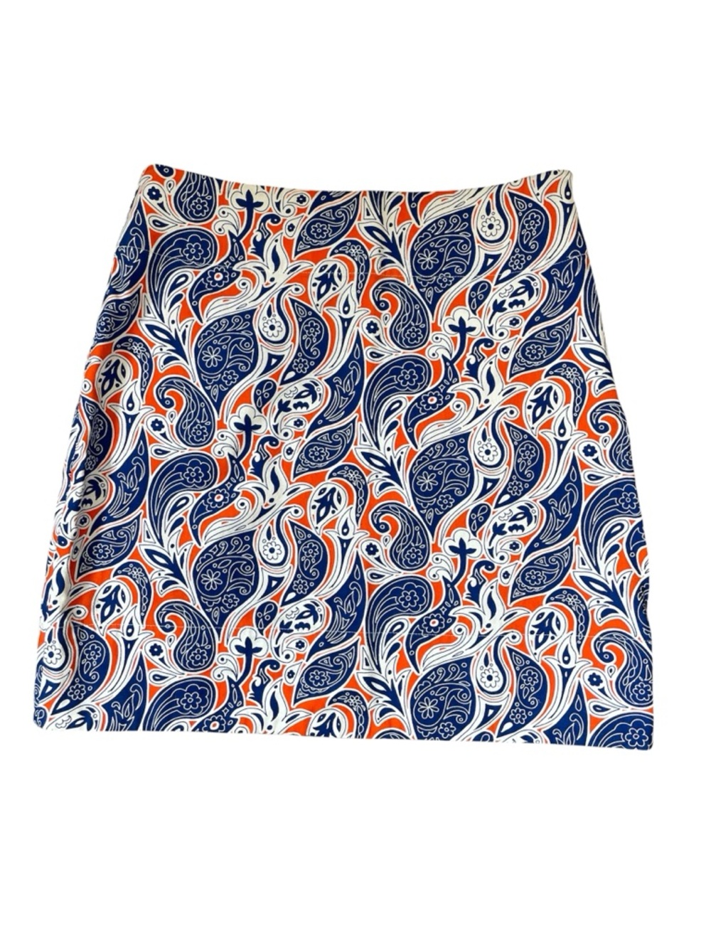 Pennington & Bailes Stadium Retro Cotton Skirt Paisley Print Women's Sz 4